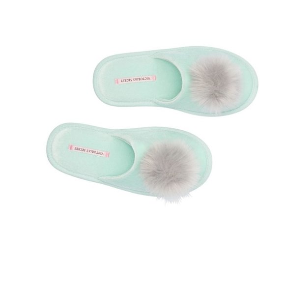 VICTORIA'S SECRET‎ Satin Slipper Small Mint Green - Picture 2 of 2